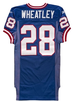 1998 Tyrone Wheatley Game Worn New York Giants Home Jersey (MeiGray)